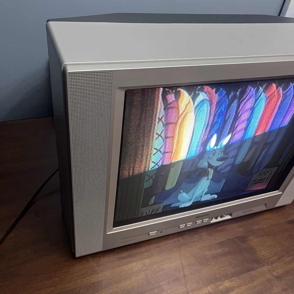Memorex MT2012 Vintage CRT TV 20 Inch MTS Stereo Front - Rear Av & S-Video Read - Picture 2 of 12